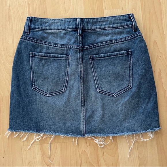 PacSun Cutoff Denim Mini Skirt Size 25 - Picture 6 of 8